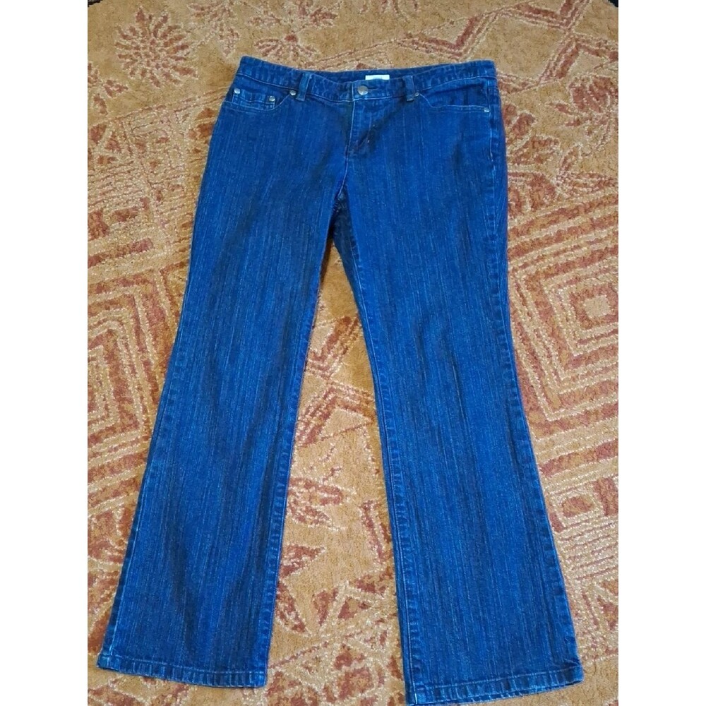 liz & co. Deep Blue Flared Women's Jeans (Jea064)